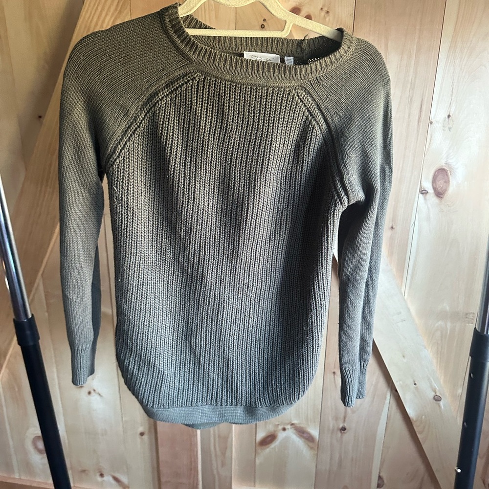 RD Style Olive Women's Crew Neck Sweater